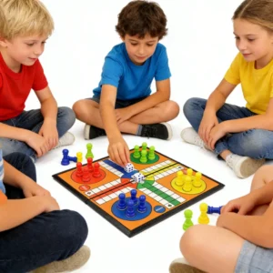 Portable Foldable Ludo Chess Backgammon Travel Board Game Set